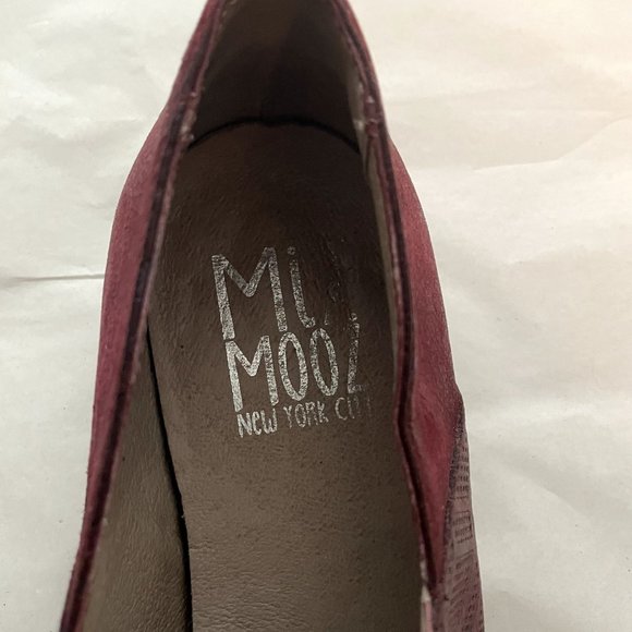 Miz Mooz Womens Oxfords EU 41 / US 9.5 Trudy Eggplant Maroon Leather Office Work - Picture 9 of 15
